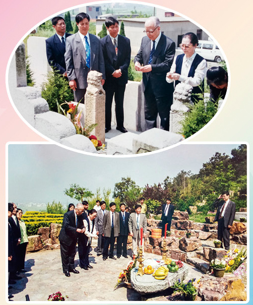 1999年5月，台湾《中国时报》董事长余纪忠夫妇回家乡到武进凤凰山公墓扫墓.jpg